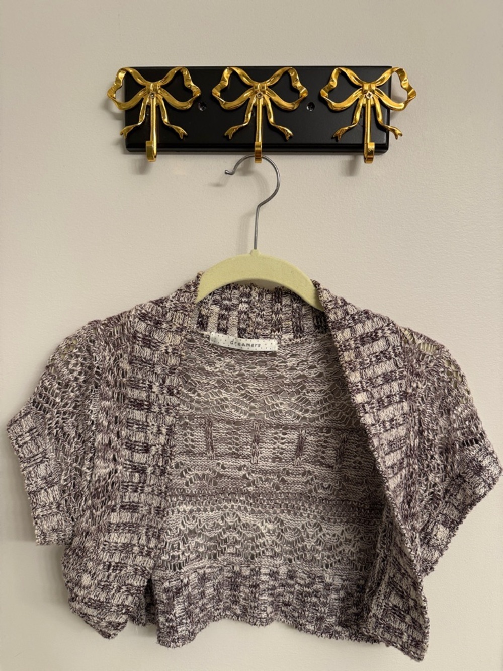 Dreamers Lavender Heather Open-Front Short-Sleeve Sweater / Bolero